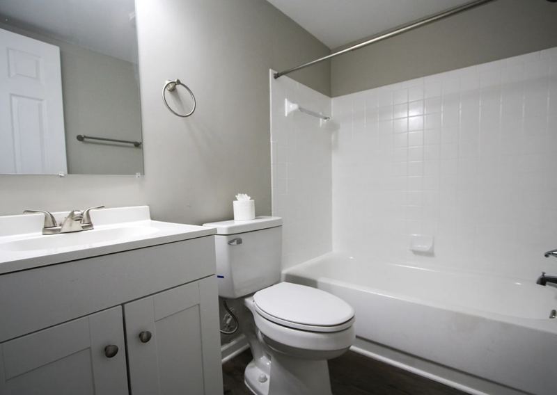 Multifamily unit bathroom, Wade Manor, Inkster after renovation